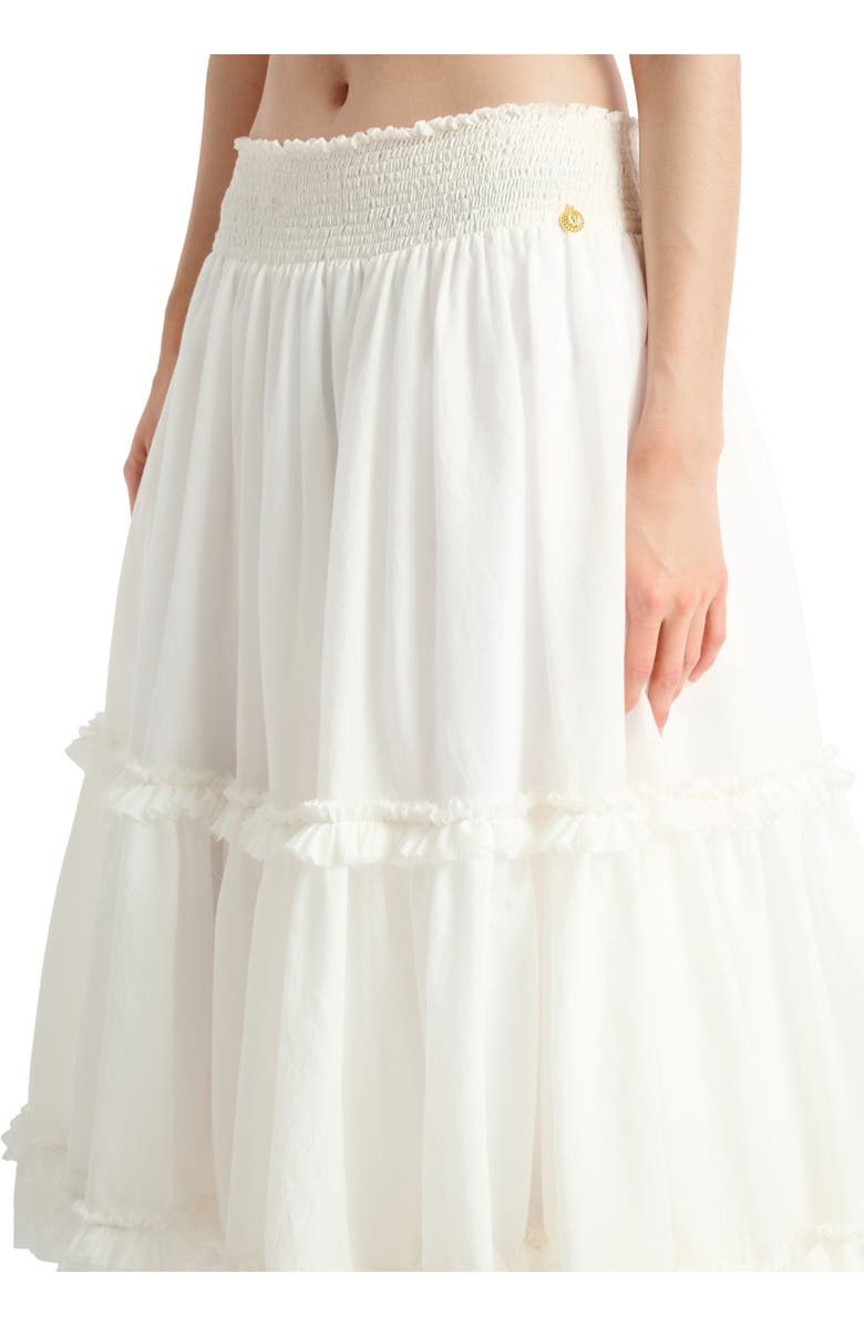 Balmain Long gathered skirt, Alternate, color, White