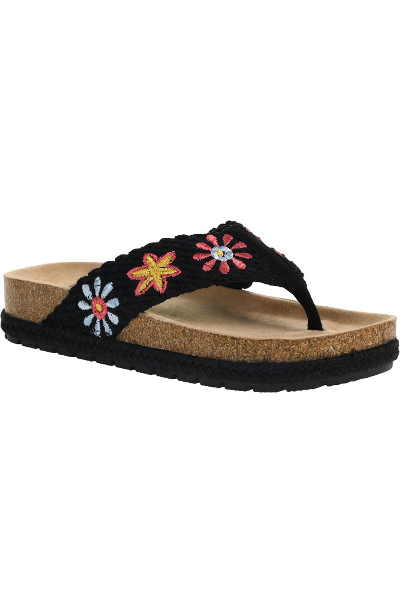 Dirty Laundry Tigerlily Embroidered Platform Flip Flop, Main, color,