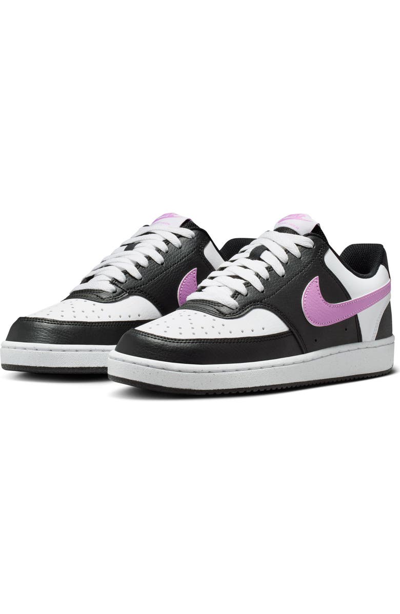 Nike Court Vision Low Sneaker, Main, color, Black/ Magenta/ White