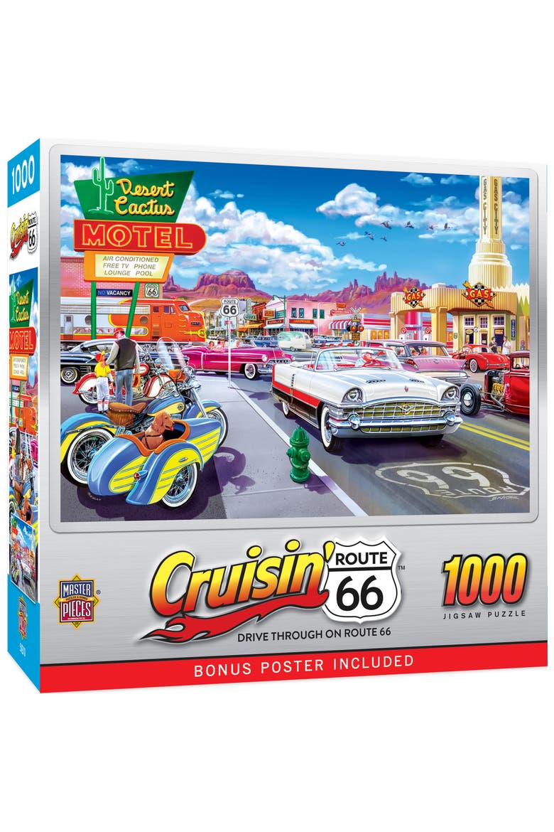 Drive Through Route 66 1000pc Puzzle, Main, color, Multicolor