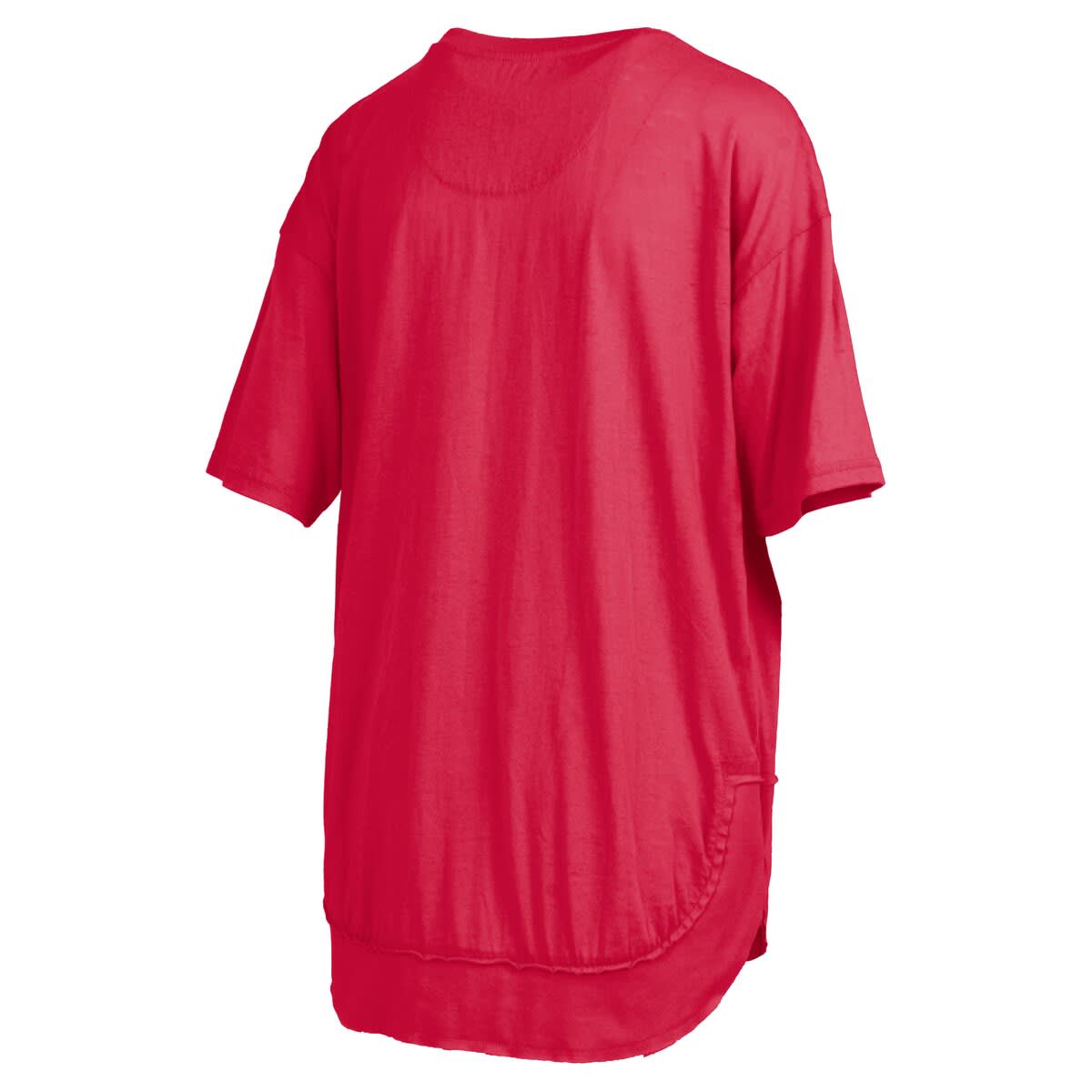 PRESSBOX Women's Pressbox Scarlet Ohio State Buckeyes Poncho T-Shirt ...