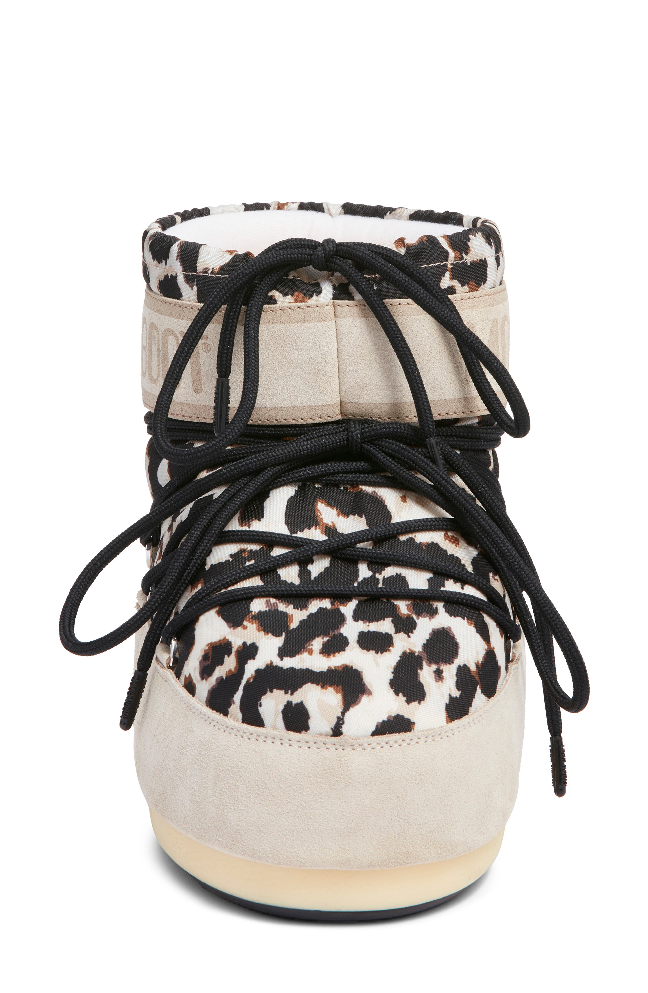 Moon Boot<sup>®</sup> Icon Low Water Repellent Leopard Print Boot, Alternate, color, Light Leopard