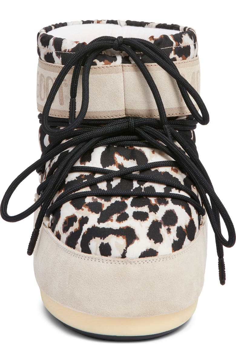 Moon Boot<sup>®</sup> Icon Low Water Repellent Leopard Print Boot, Alternate, color, Light Leopard