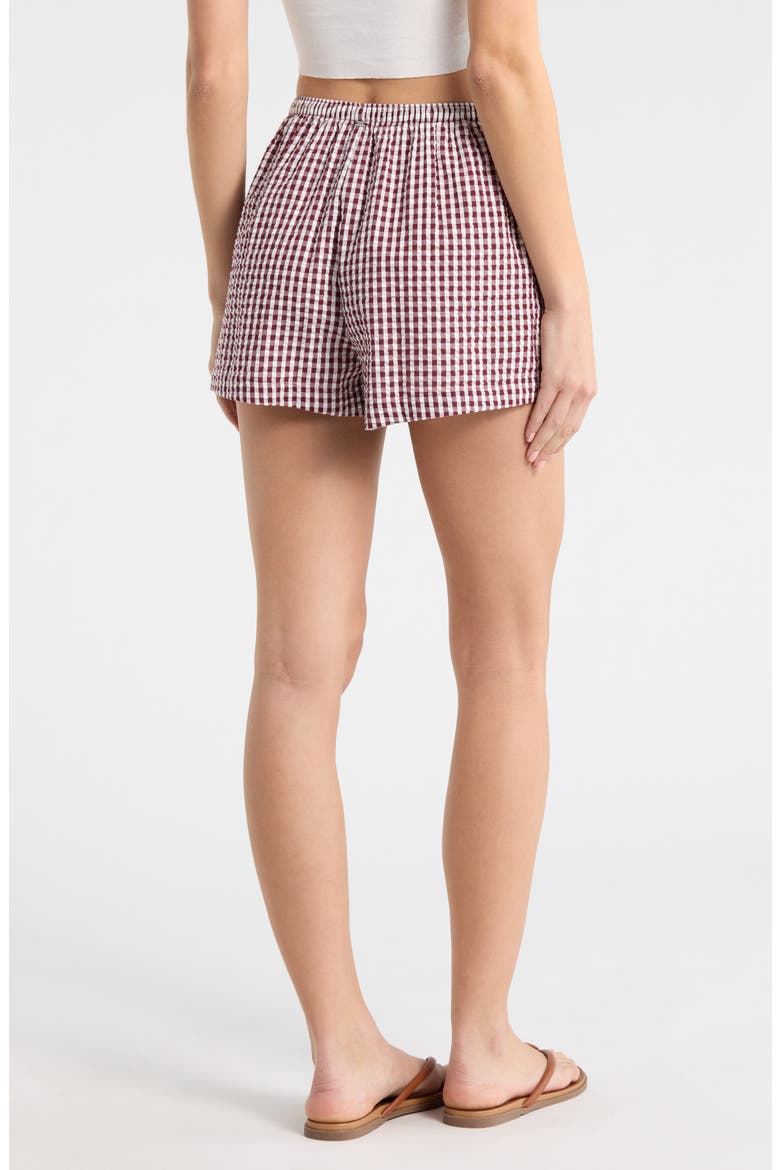 Sun Fade Print Shorts, Alternate, color, RED DAHLIA