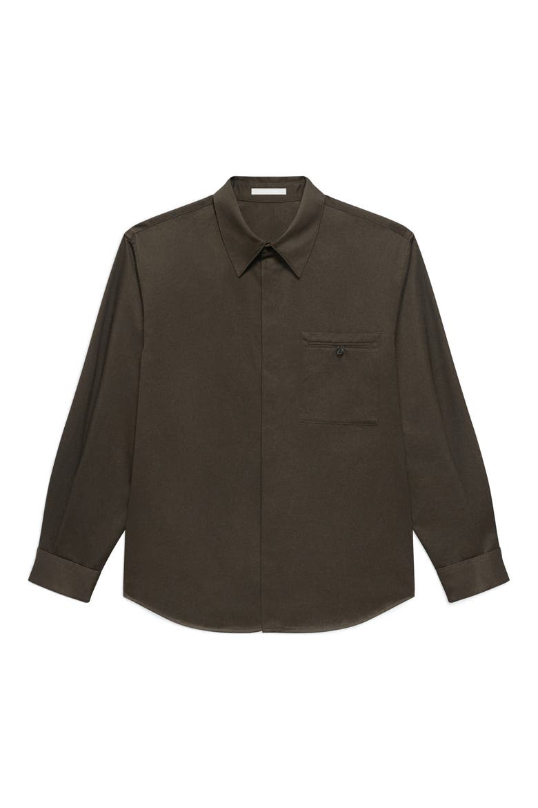 Cotton Chino Twill Overshirt, Alternate, color, DARK MOSS