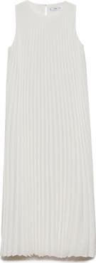 MANGO Pleated Sleeveless Midi Dress