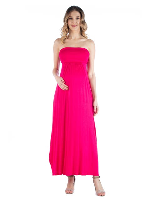 Maternity Sleeveless Empire Waist Maxi Dress