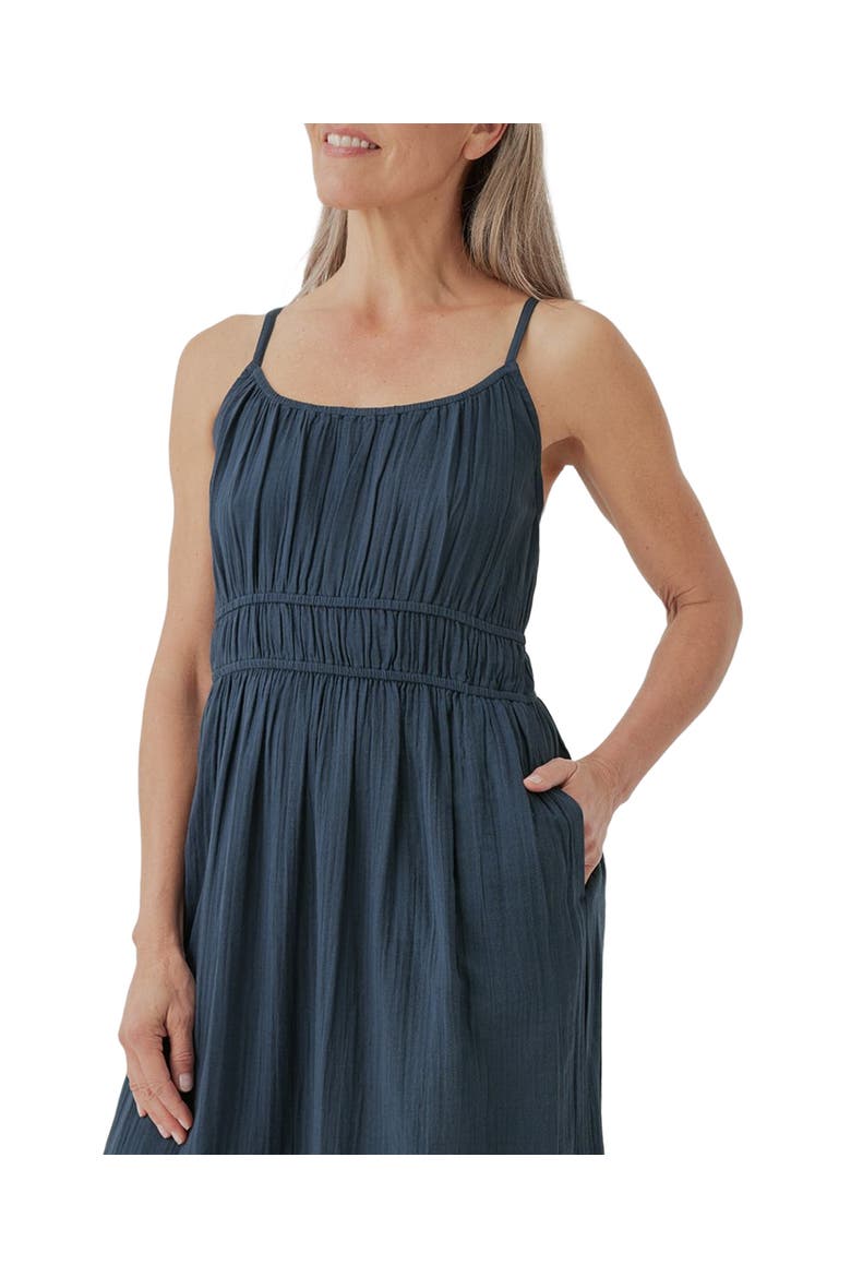 Organic Cotton Coastal Double Gauze Cami Maxi Dress, Alternate, color, French Navy