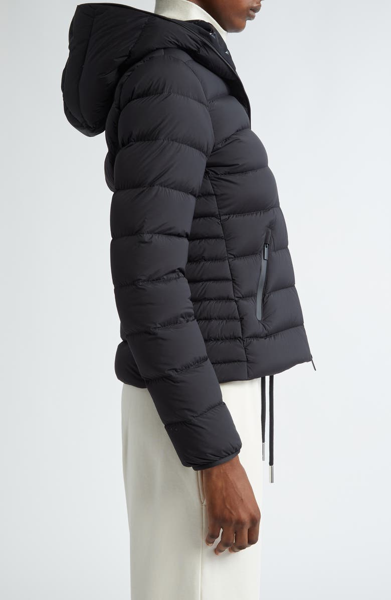 Moncler Herbe Quilted Hooded Down Puffer Jacket, Alternate, color, Black