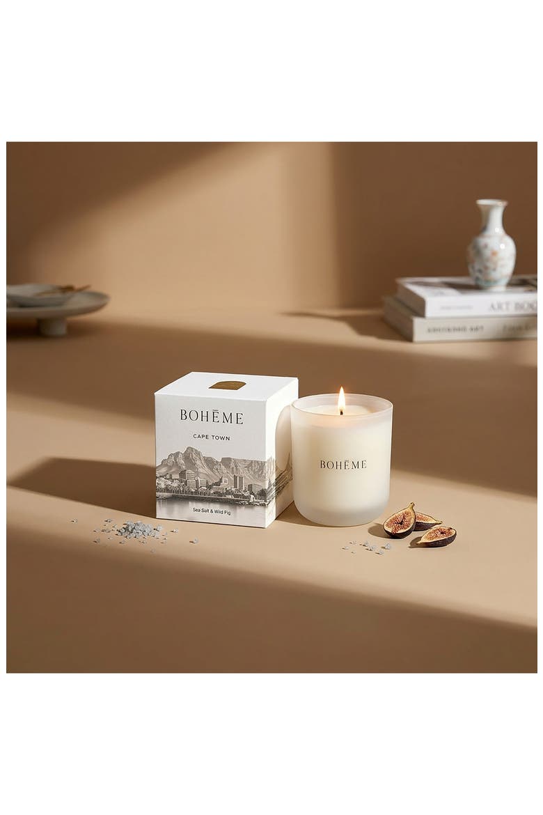 Cape Town Sea Salt & Wild Fig Candle, Alternate, color, WHITE