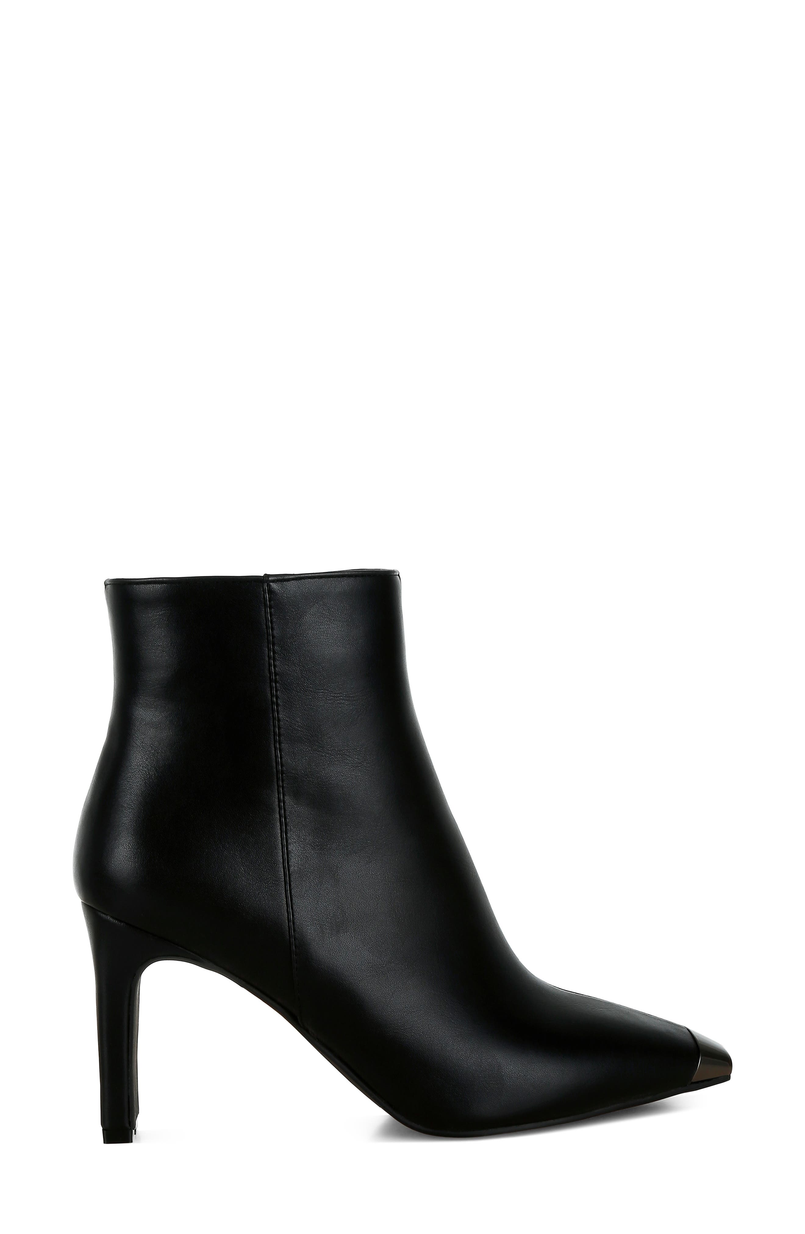 Orca Faux Leather Bootie, Alternate, color, BLACK
