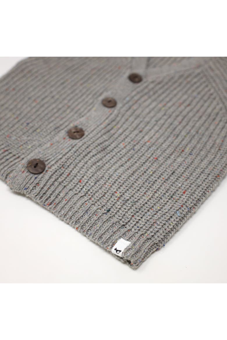 Grandpa Knitted Cardigan-Toddler, Little Kid, Alternate, color, Charcoal Confetti