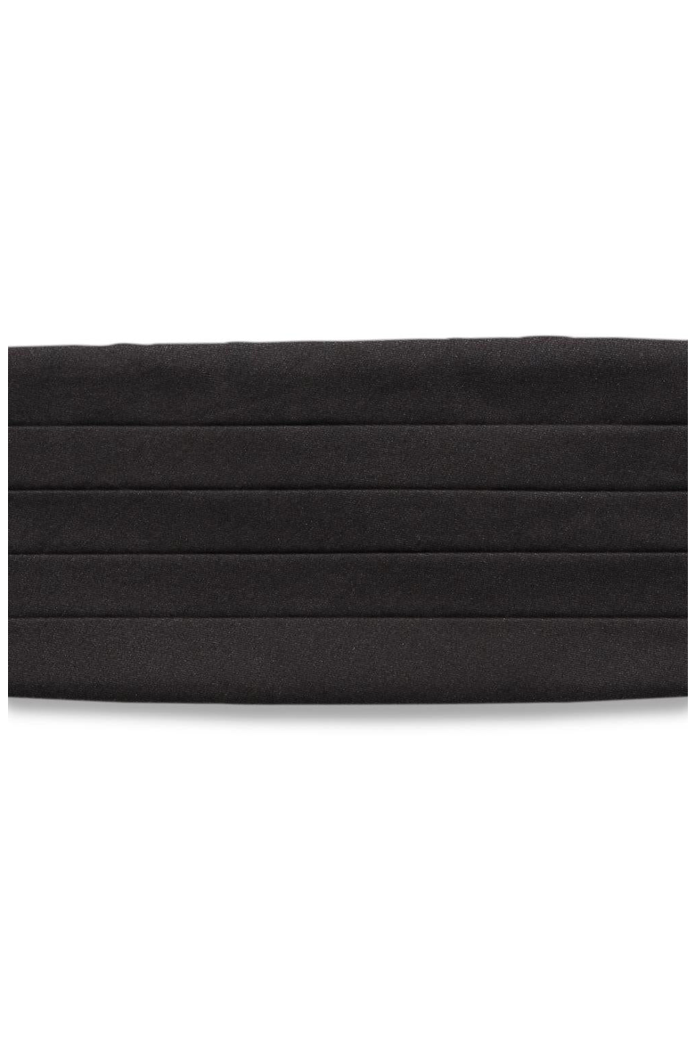 Gros Grain Black Silk Woven Cummerbund, Main, color, 58-62 inch waist