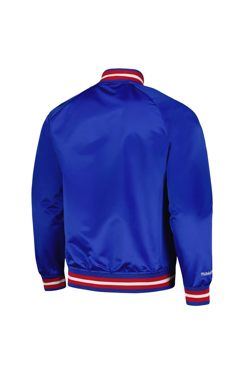 Mitchell & Ness Men's Mitchell & Ness Royal Philadelphia 76ers Hardwood Classics  Throwback Wordmark Raglan Full-Snap Jacket, Alternate, color, Royal