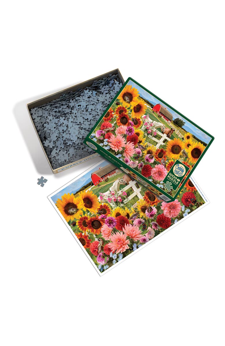 Cobble Hill Sunflower Farm 1000 Piece Puzzle, Alternate, color, Multicolored