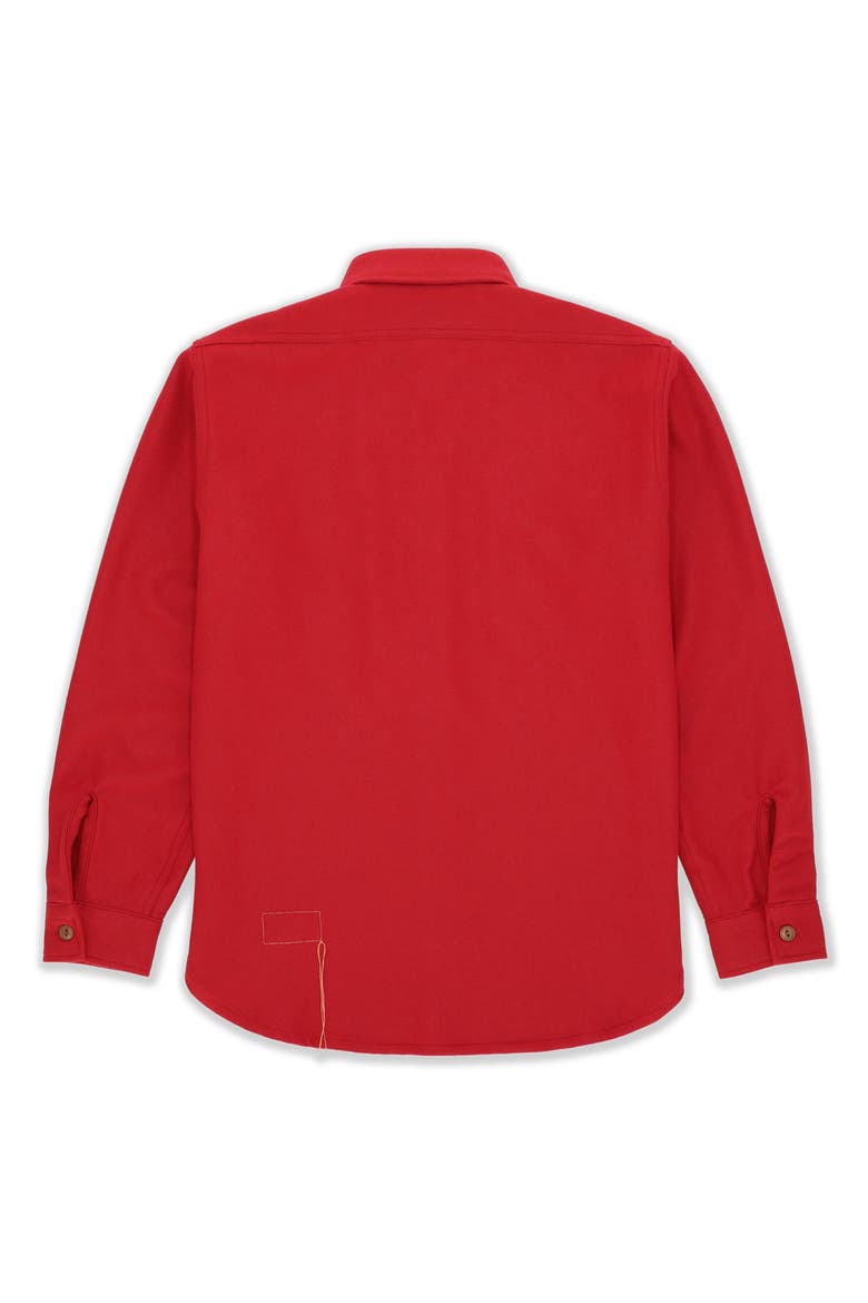 CPO Flannel Wool Overshirt, Alternate, color, RED