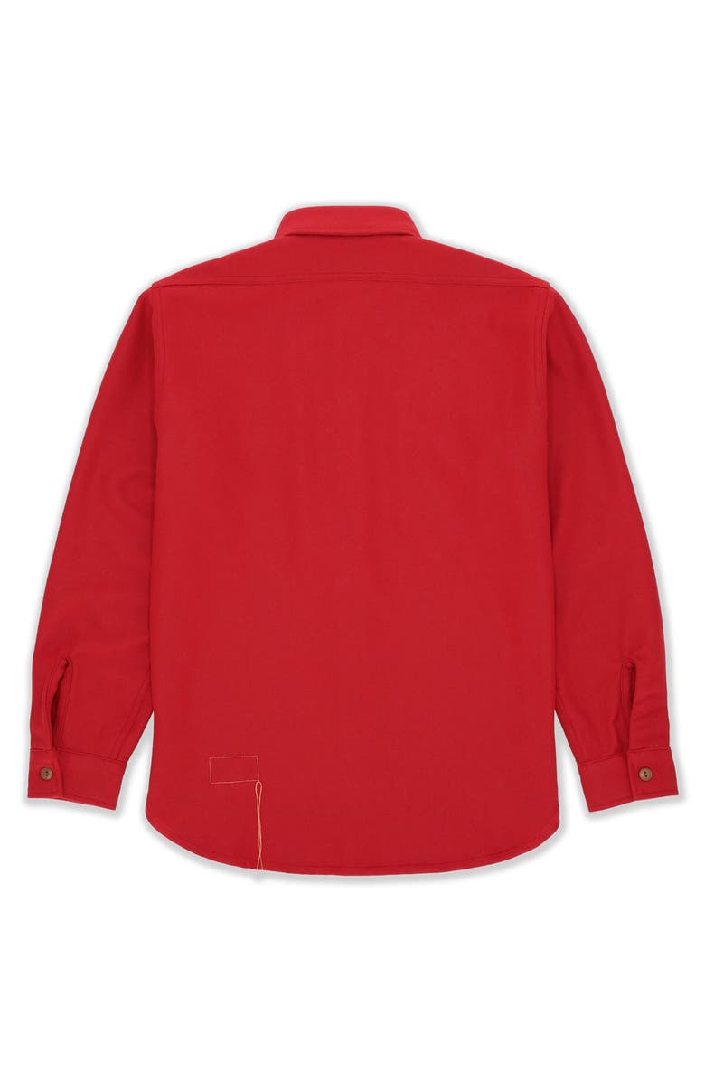 Fortela CPO Flannel Wool Overshirt, Alternate, color, Red