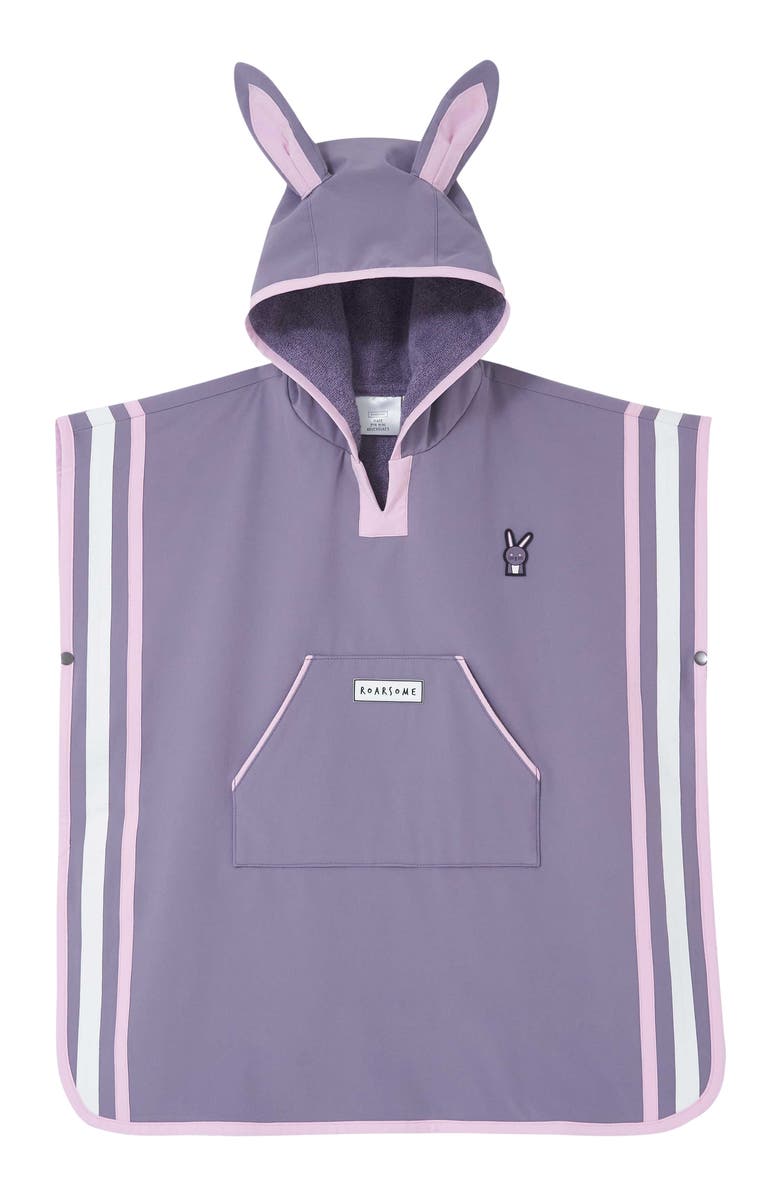 Roarsome Poncho Towel, Alternate, color, Medium Pink