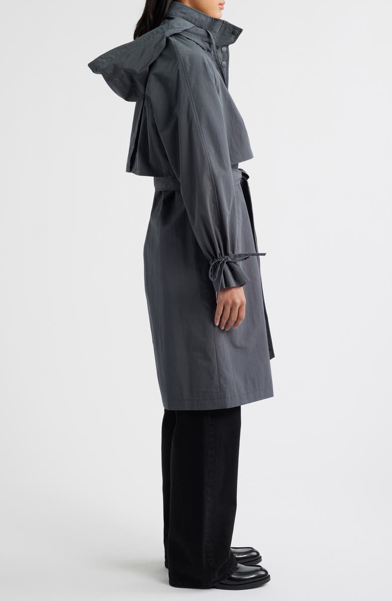 Bernardo Cotton Blend Trench Coat, Alternate, color, Slate