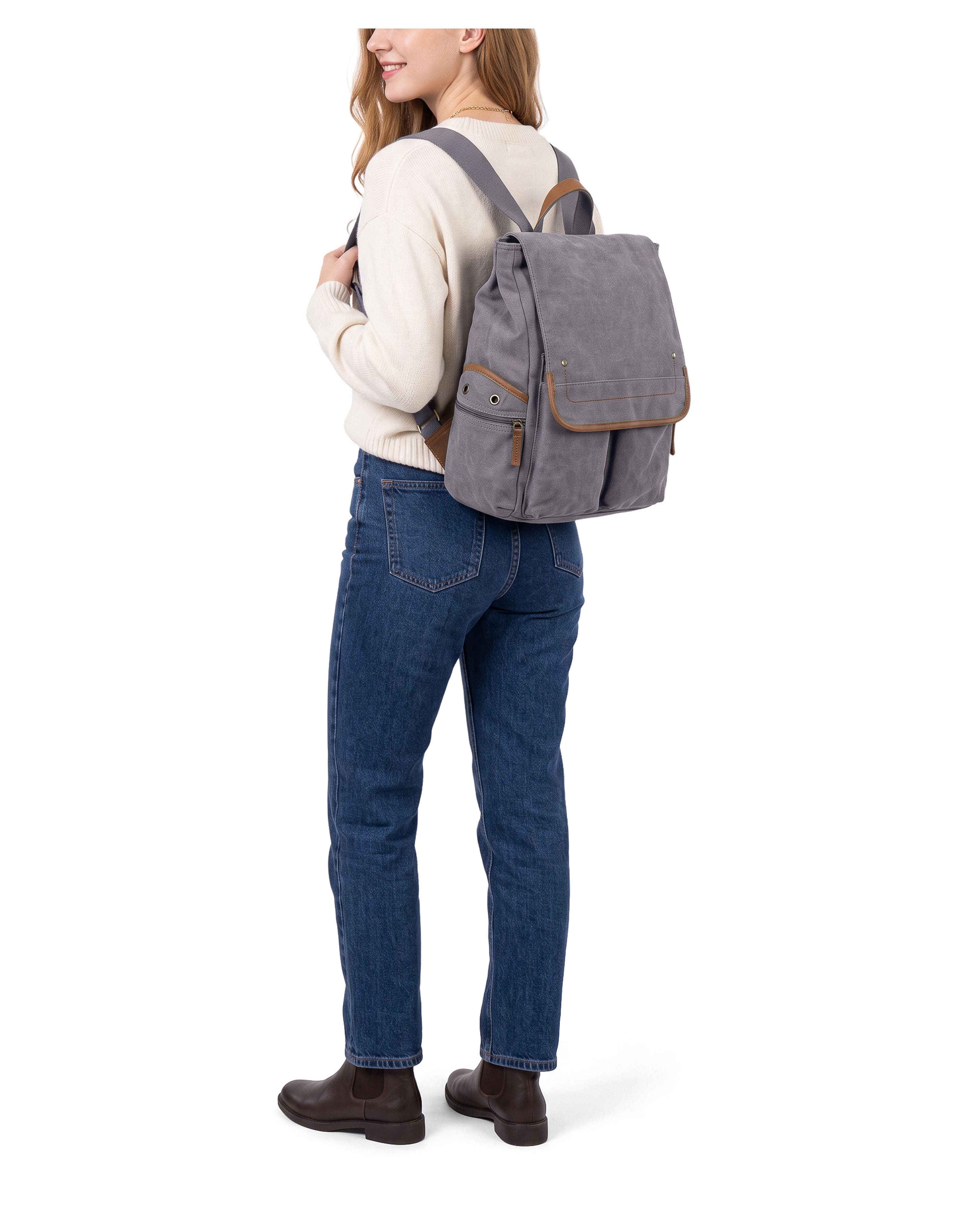 TSD Brand Atona Canvas Flap Laptop Backpack | Nordstrom