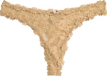Stretch Lace Dipped Thong