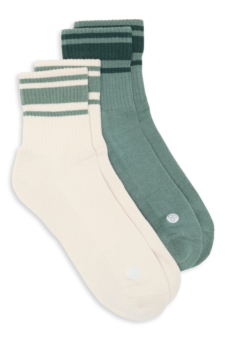 Sport Assorted 2-Pack Quarter Socks, Alternate, color, GREEN PARK