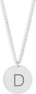 MESHMERISE Initial Disc Pendant Necklace