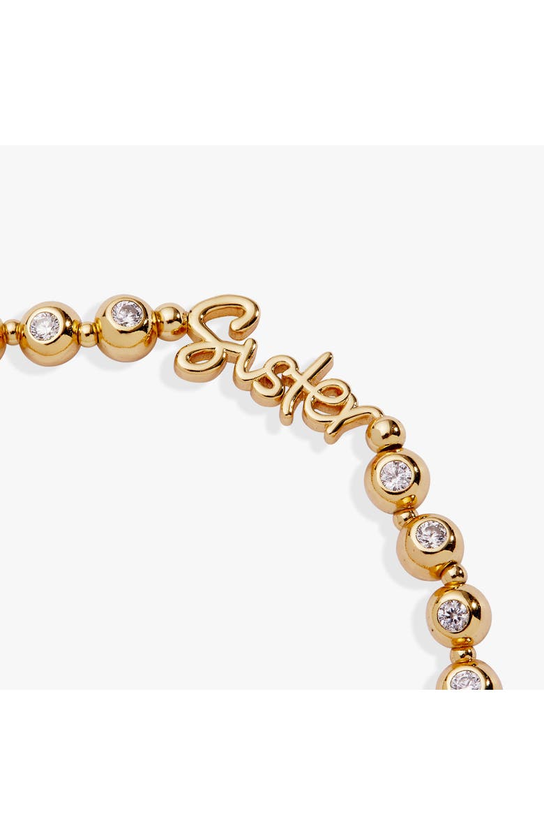 Alex and Ani Sister Elongated Crystal Stretch Bracelet, Alternate, color, Gold