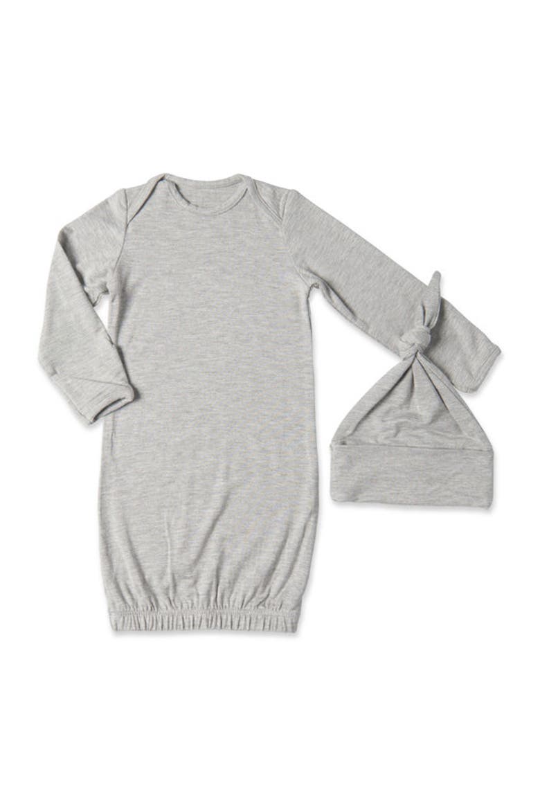 Analise During & After 5-Piece Maternity/Nursing Sleep Set for Mom & Baby, Alternate, color, Heather Grey Solid