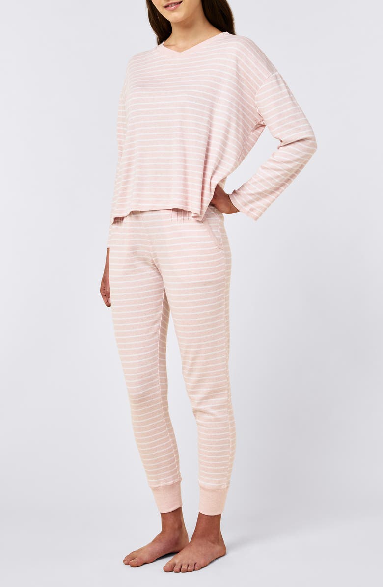 Papinelle Pia Long Pajamas, Alternate, color, Papinelle Pink/ Cream