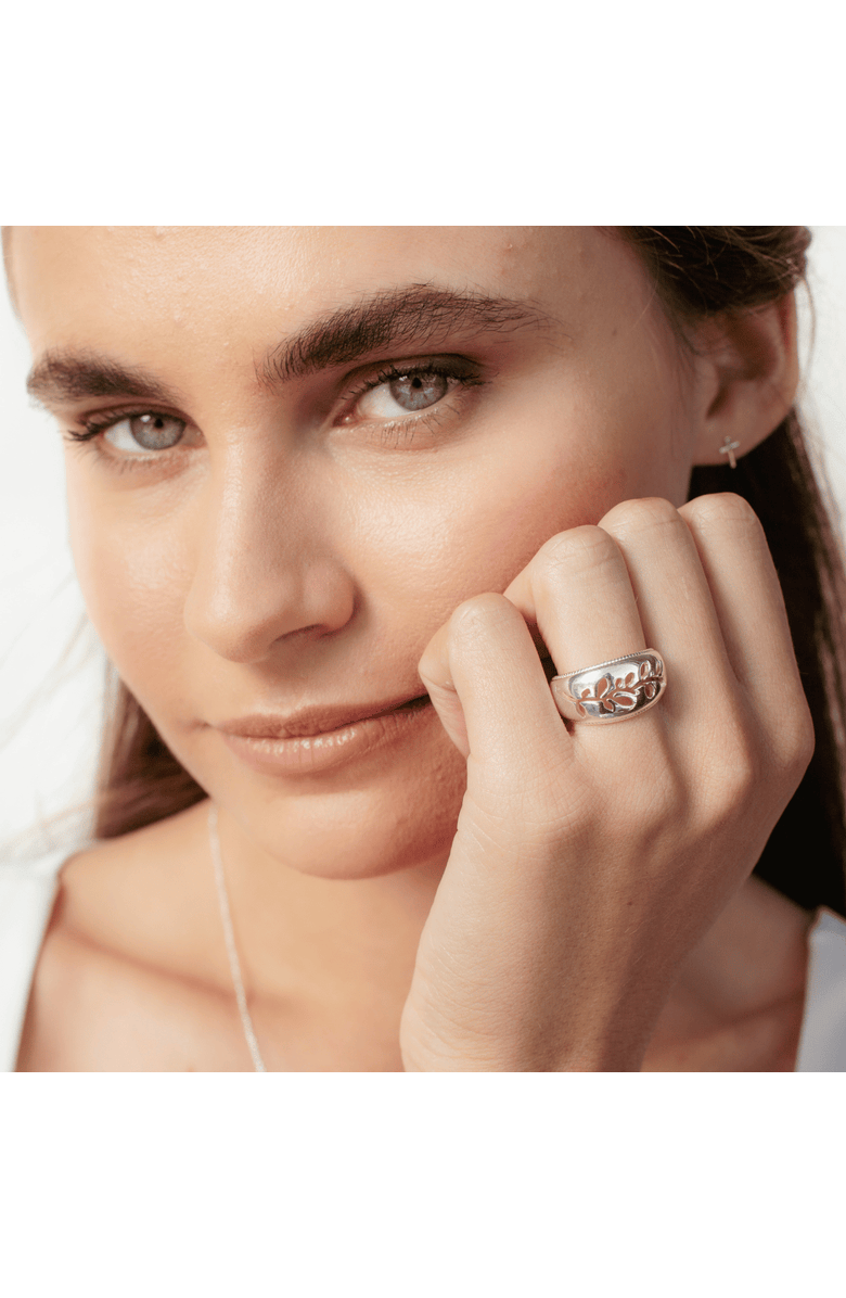 Rizen Jewelry Olive Branch Ring, Alternate, color, Sterling Silver