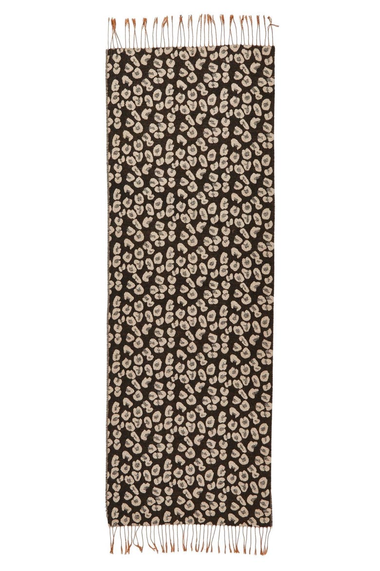 BP Leopard Print Fringe Oblong Scarf, Alternate, color, BROWN LEOPARD