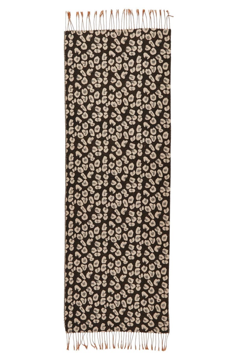 BP. BP Leopard Print Fringe Oblong Scarf, Alternate, color, 