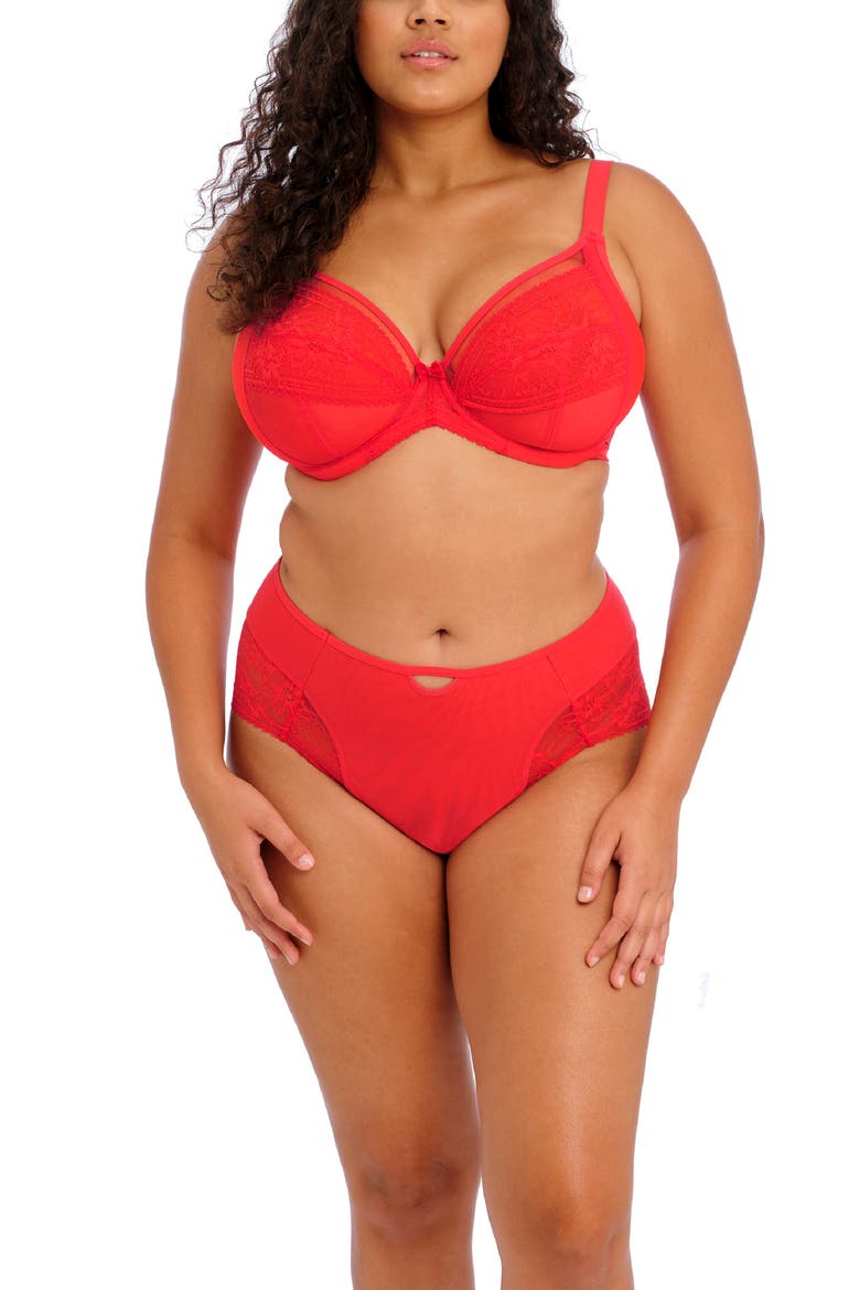 Kendra Underwire Plunge Bra, Alternate, color, CHERRY