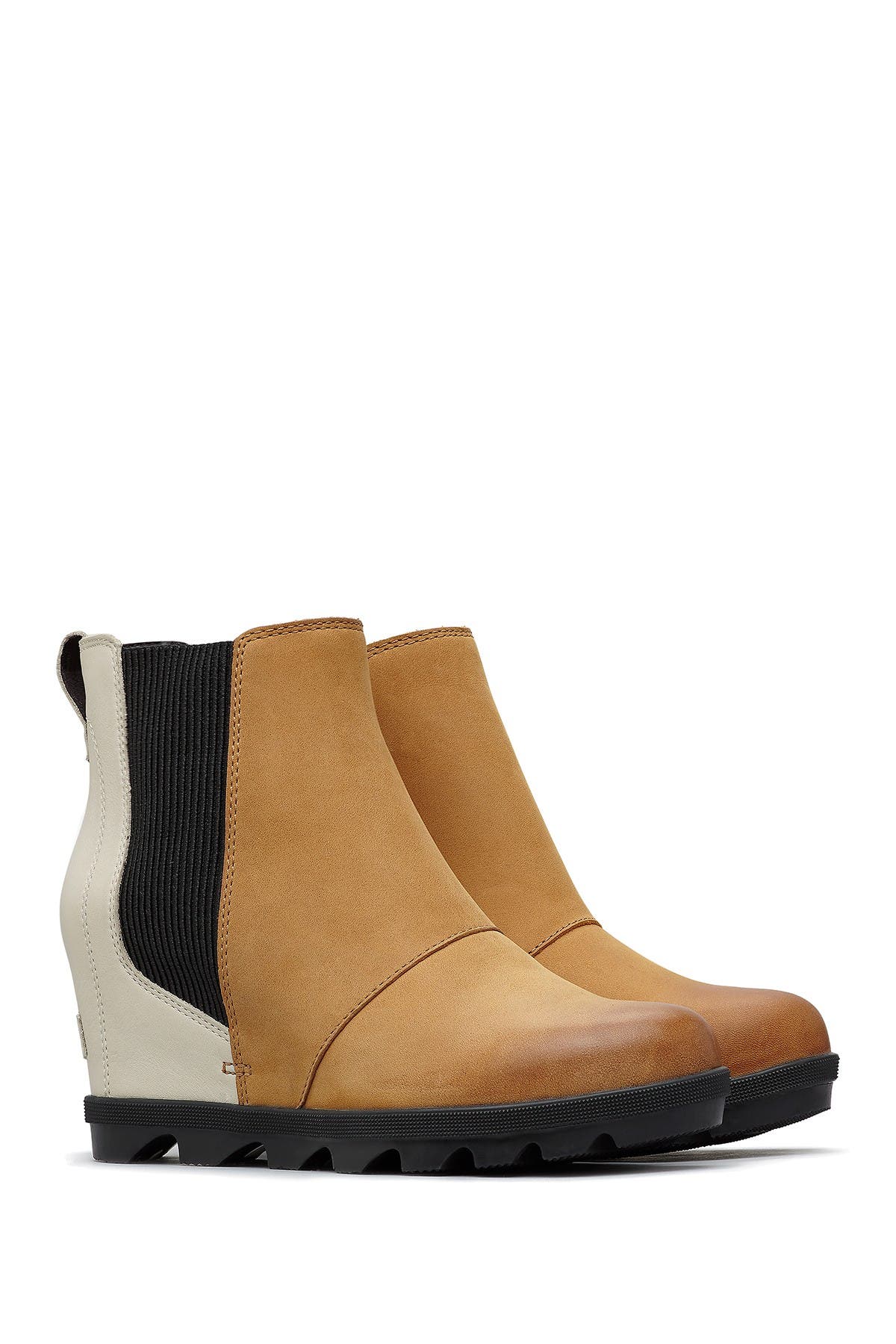 Joan of Arctic II Waterproof Wedge Bootie, Alternate, color, CAMEL BROWN
