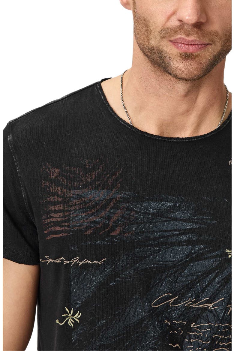 Wild Heart Raw Edge Graphic T-Shirt, Alternate, color, BLACK