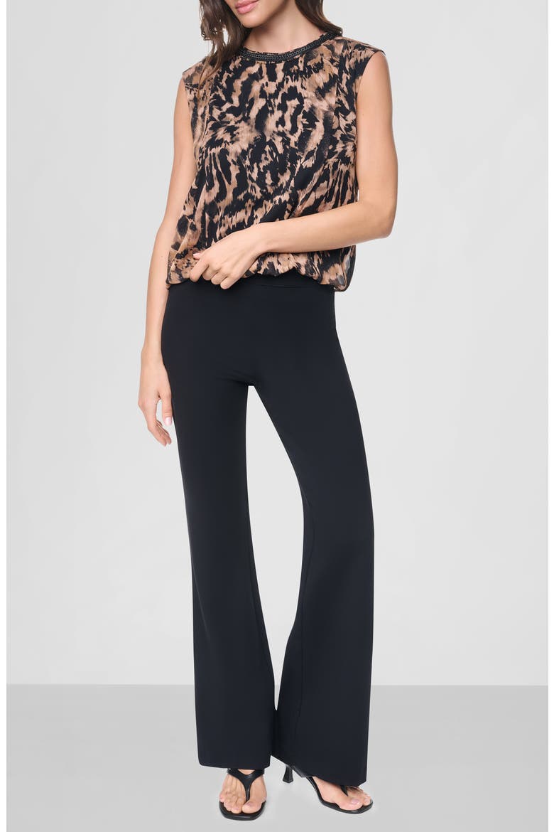 Printed Crinkle Chiffon Top, Alternate, color, ABSTRACT FEATHER