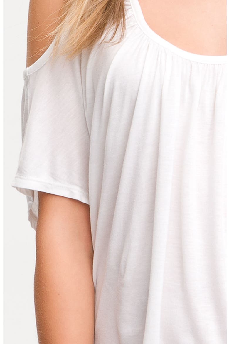 Slouchy Cutout Shoulder Top, Alternate, color, PORCELAIN