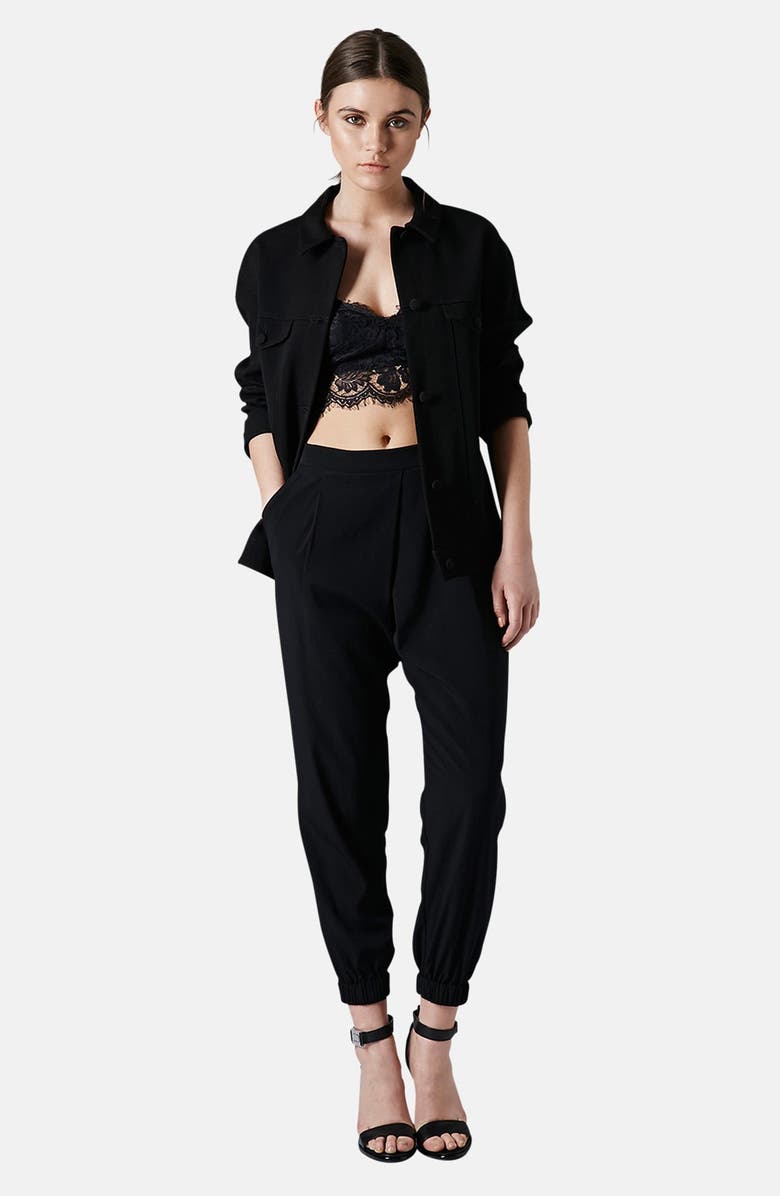 Topshop Lace Mesh Bralette, Alternate, color, 