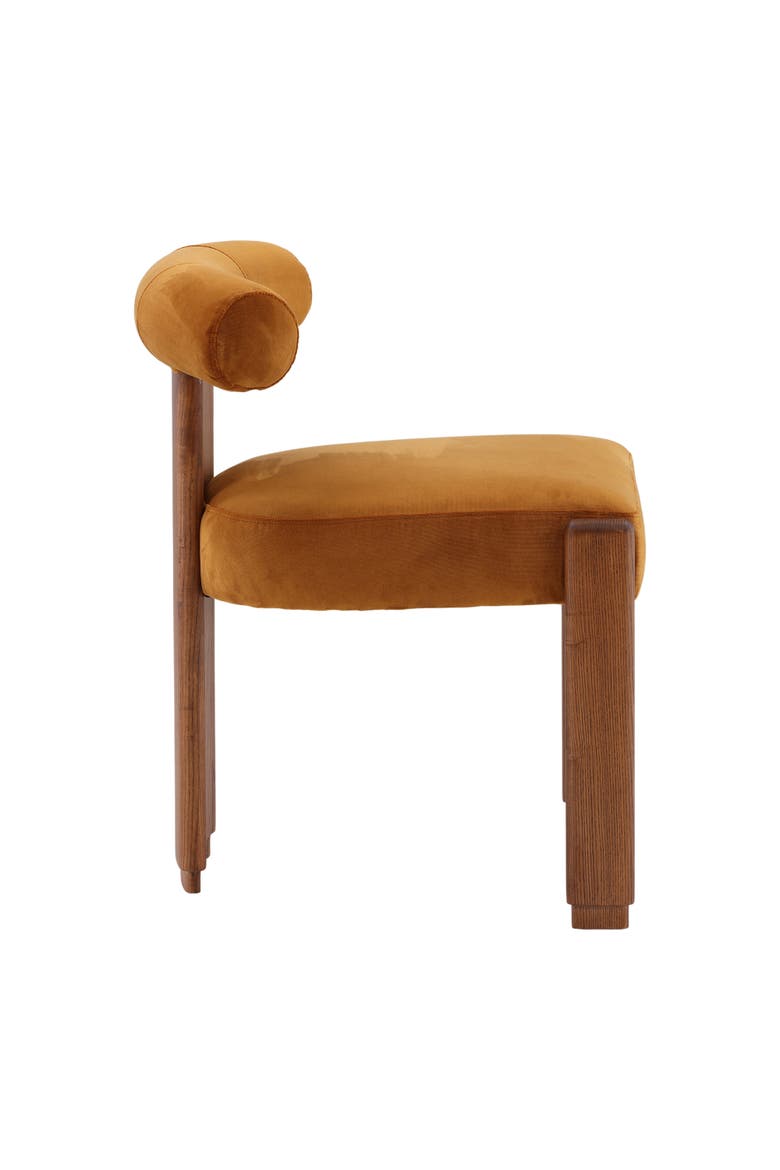 Gwenevere Ginger Velvet Dining Chair, Alternate, color, Ginger Velvet