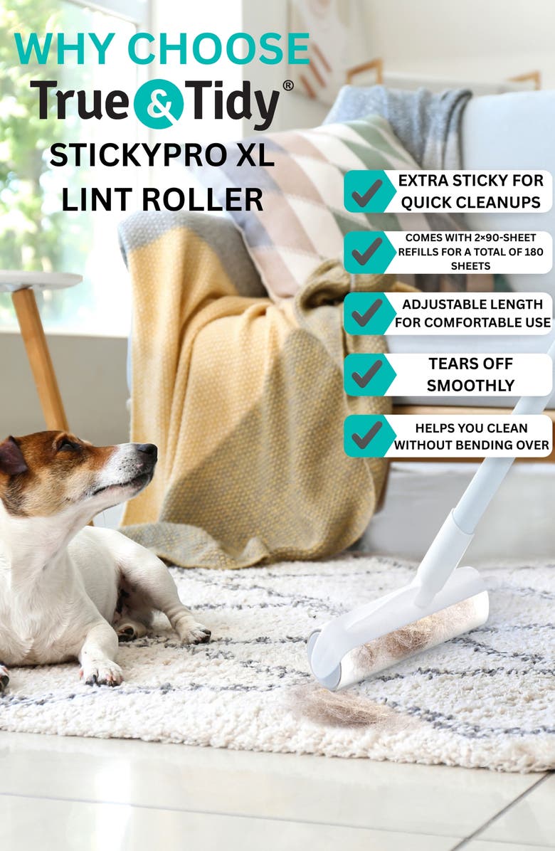 TRUE AND TIDY 2-Pack Sticky Pro XL Lint Roller Refills, Alternate, color, White
