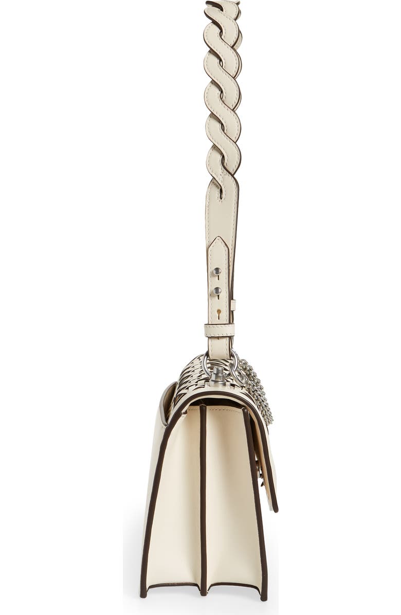 Tory Burch Miller Basket Weave Leather Shoulder Bag, Alternate, color,