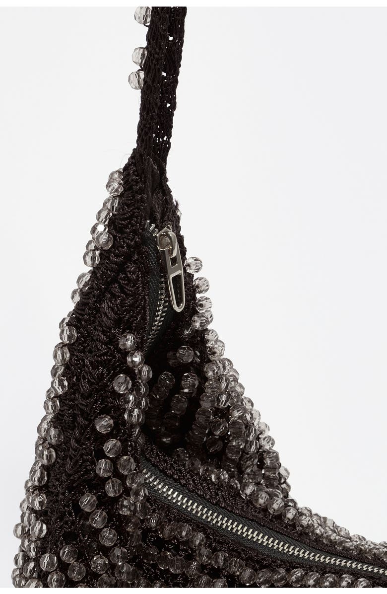 Bimba y Lola Small Beaded Crochet Bag, Alternate, color, Chocolate
