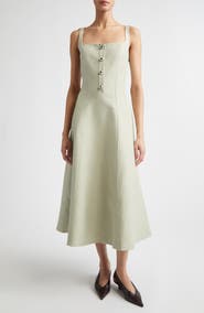 Altuzarra Orrie Sleeveless Cotton Blend Midi Dress
