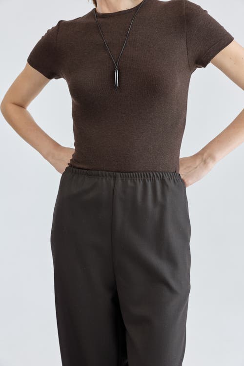 Almina Concept Wool Pants In Brown