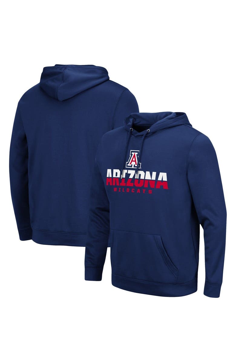 COLOSSEUM Men's Colosseum Navy Arizona Wildcats Lantern Pullover Hoodie, Main, color, Navy