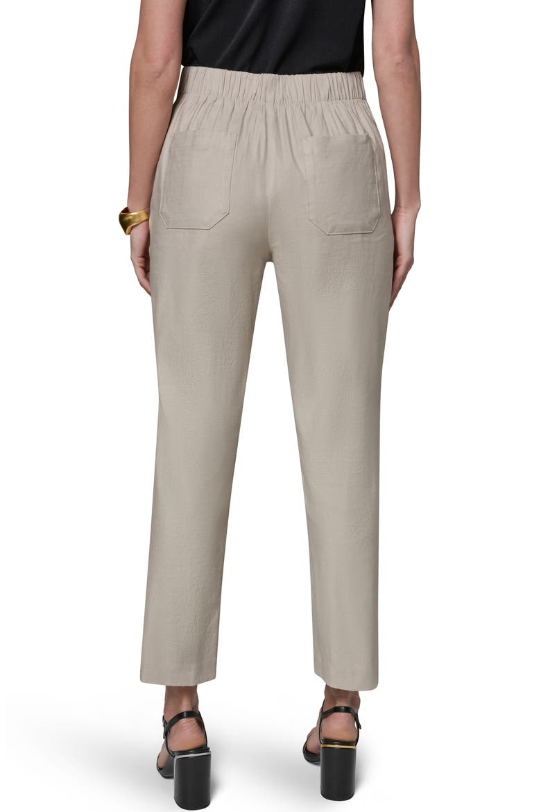 Linen Blend Straight Leg Ankle Pants, Alternate, color, TUSCAN GREY