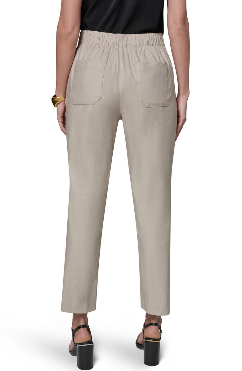 Donna Karan New York Linen Blend Straight Leg Ankle Pants, Alternate, color, Tuscan Grey