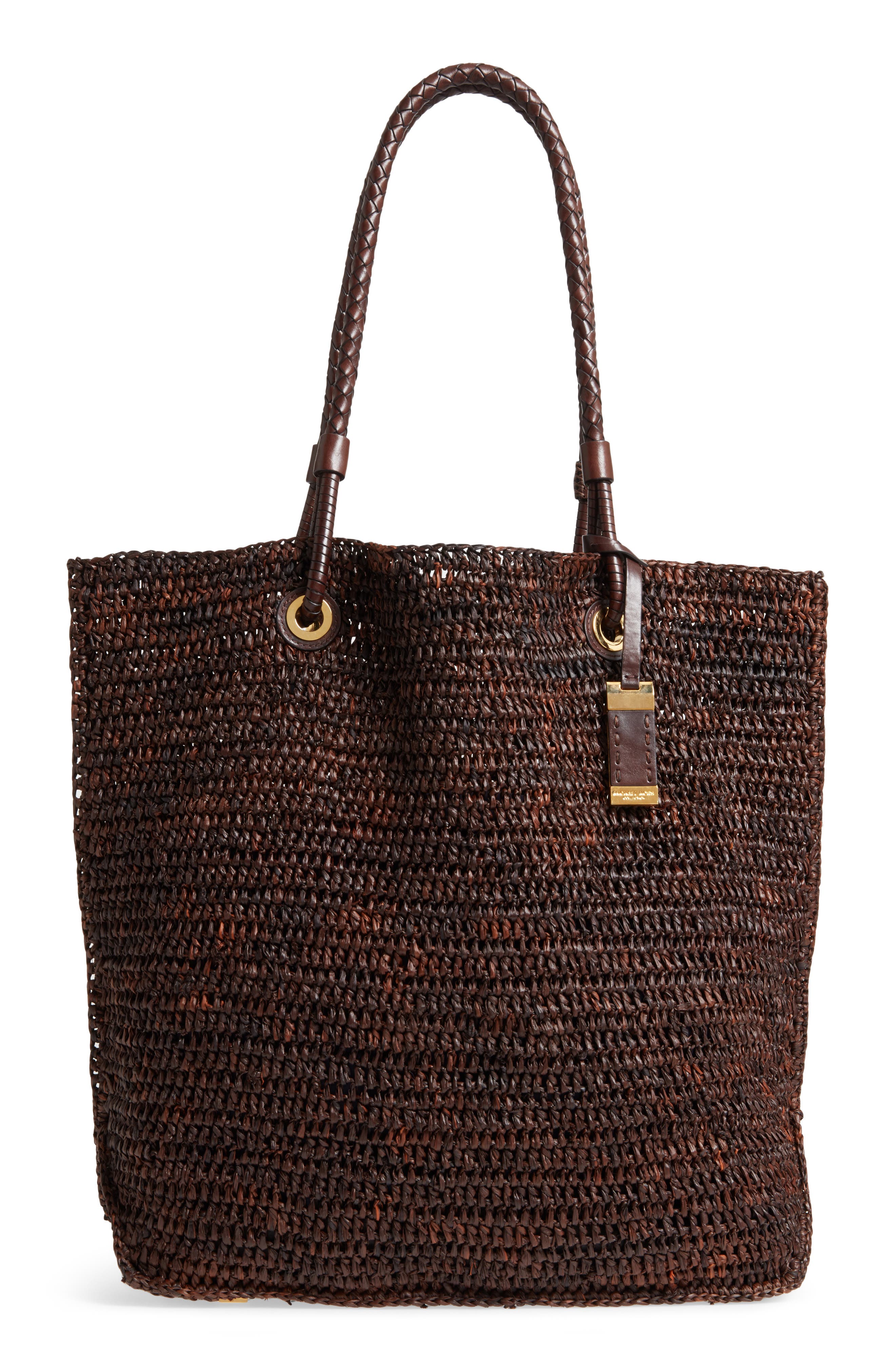 Michael Kors Skorpios Woven Raffia Tote, Main, color, 