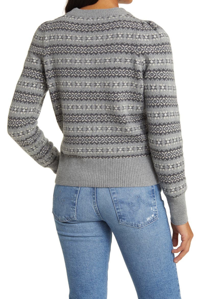 Highland Fair Isle Sweater, Alternate, color, GREY MULTI